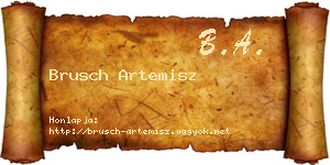 Brusch Artemisz névjegykártya